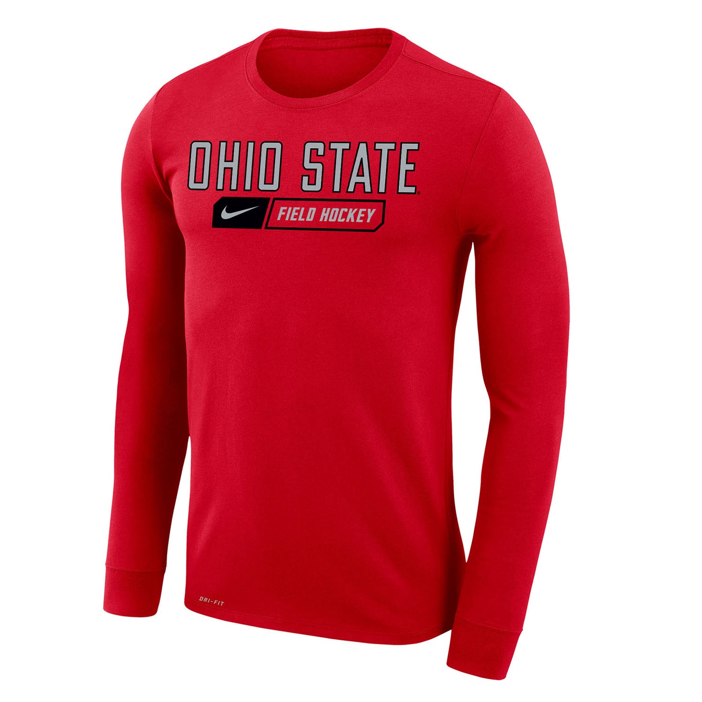 Ohio State Buckeyes Nike Field Hockey Scarlet Long Sleeve T-Shirt - In Scarlet - Front View