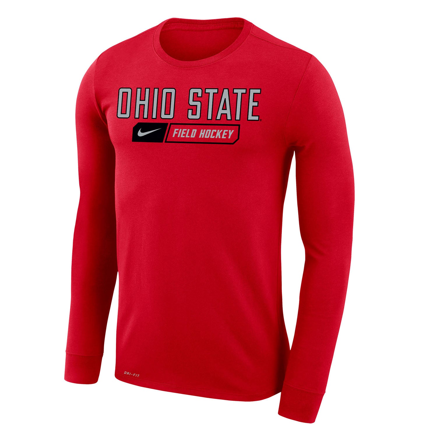 Ohio State Buckeyes Nike Field Hockey Scarlet Long Sleeve T-Shirt - In Scarlet - Front View