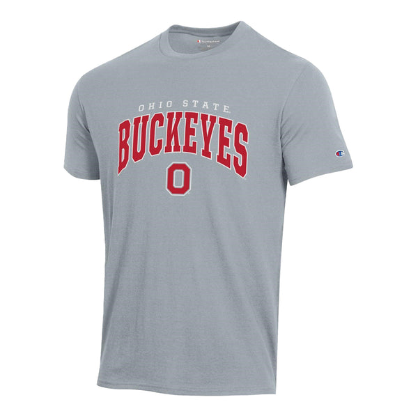Ohio State Buckeyes High Density Print Gray T-Shirt - In Gray - Front View