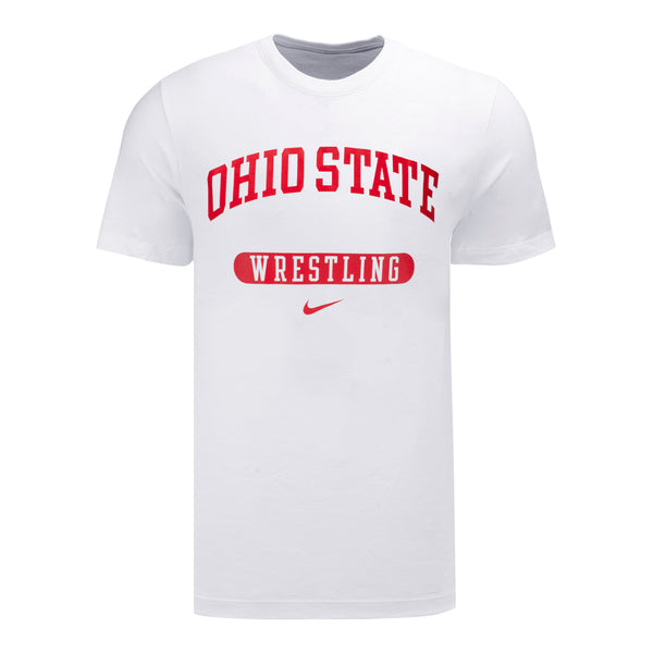 Ohio State Buckeyes Nike Asbury Pill Wrestling White T-Shirt - In White - Front View