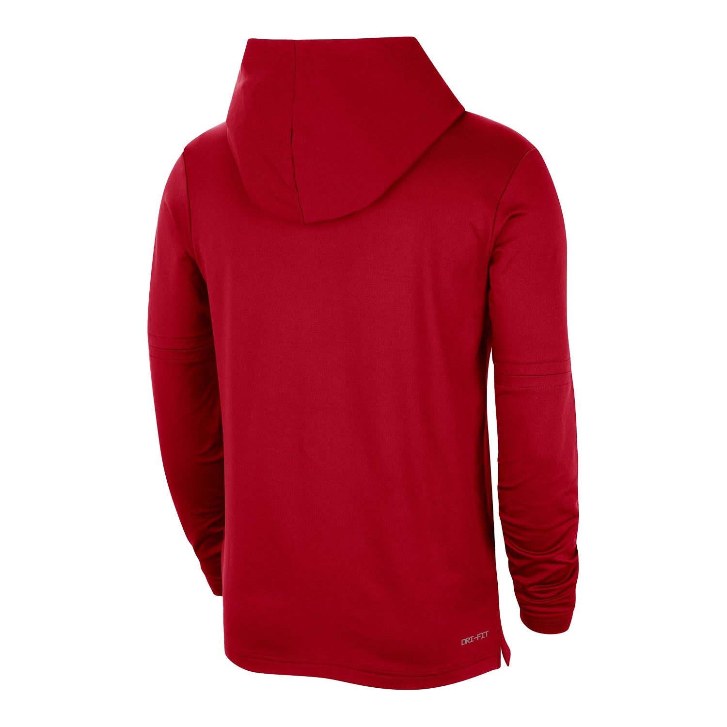 Ohio State Buckeyes Nike Dri-Fit Player Hooded Long Sleeve Scarlet T-Shirt - In Scarlet - Back View