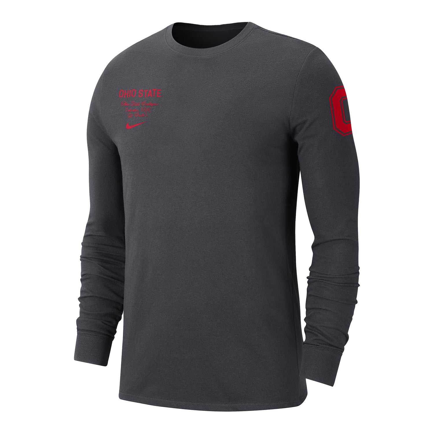 Ohio State Buckeyes Nike Athletic Campus Long Sleeve Gray T-Shirt / X-Large