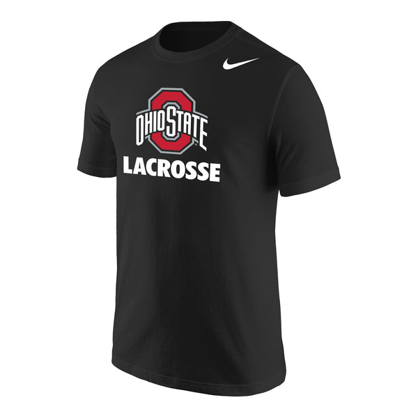 Ohio State Buckeyes Core Center Lacrosse Black T-Shirt - Front View
