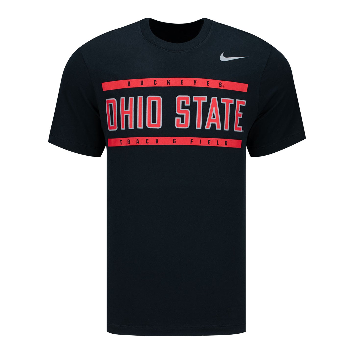 Ohio State Buckeyes Nike Essential Dri-FIT Track & Field Black T-Shirt - Front View