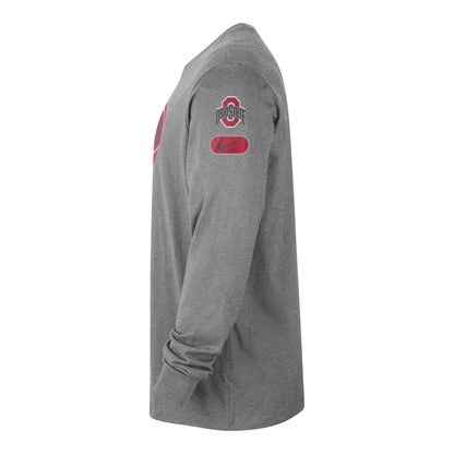 Ohio State Buckeyes Nike Basketball Fast Break Long Sleeve T-Shirt - Side View