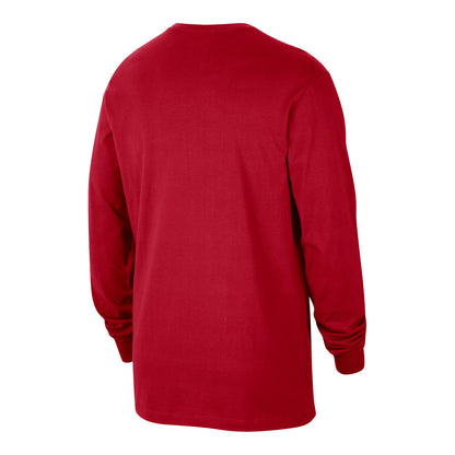 Ohio State Buckeyes Nike College Crewneck Scarlet Long Sleeve T-Shirt - Back View