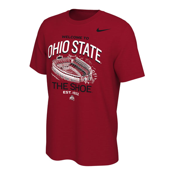 Ohio State Buckeyes Nike Stadium Local Scarlet T-Shirt - In Scarlet - Front View