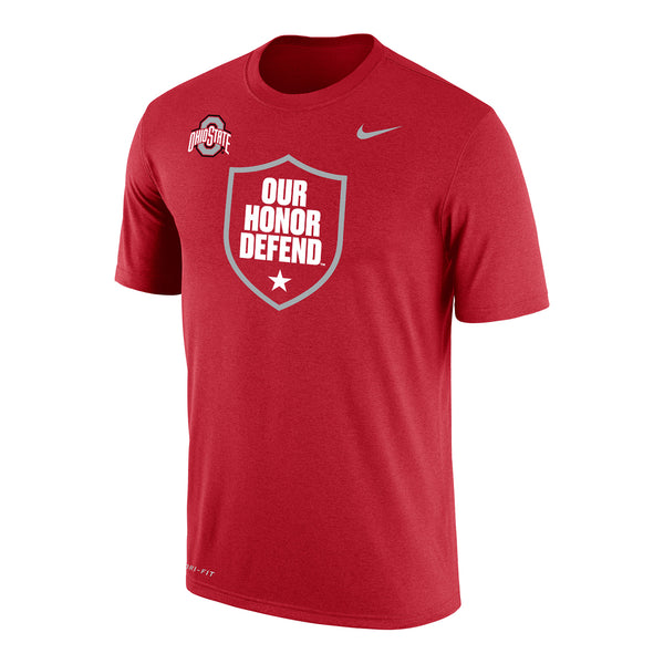 Ohio State Buckeyes Nike Our Honor Defend™ Shield Scarlet T-Shirt ...