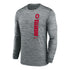 Ohio State Buckeyes Nike Dri-FIT Sideline Velocity Gray Long Sleeve T-Shirt - Front View