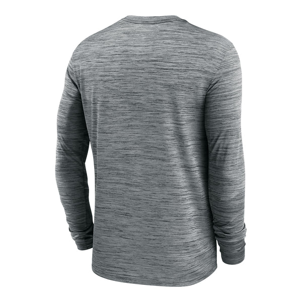 Ohio State Buckeyes Nike Dri-FIT Sideline Velocity Gray Long Sleeve T-Shirt - Back View