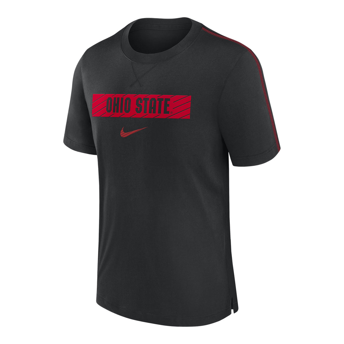 Ohio State Buckeyes Nike Dri-FIT Sideline Player Black Short Sleeve T-Shirt - Front View