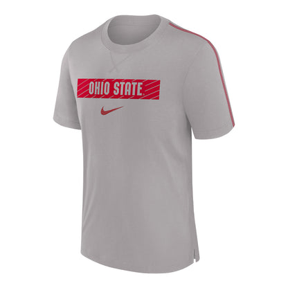 Ohio State Buckeyes Nike Dri-FIT Sideline Player Gray Short Sleeve T-Shirt - Front View