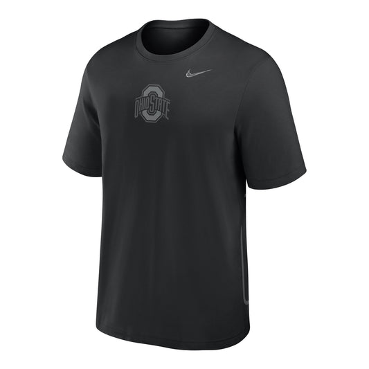 Ohio State Buckeyes Nike Dri-FIT Performance Statement Triple Black Short Sleeve T-Shirt - Front View