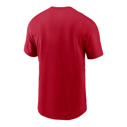 Ohio State Buckeyes Nike 2 Hit Swoosh Scarlet Short Sleeve T-Shirt - Back View