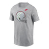 Ohio State Buckeyes Nike Legacy Helmet Gray Short Sleeve T-Shirt - Front View