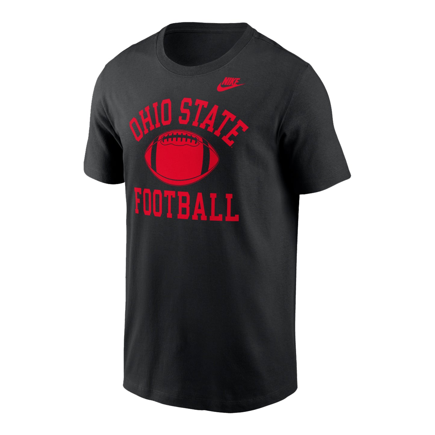 Ohio State Buckeyes Nike Football Logo Black Short Sleeve T-Shirt - Front View