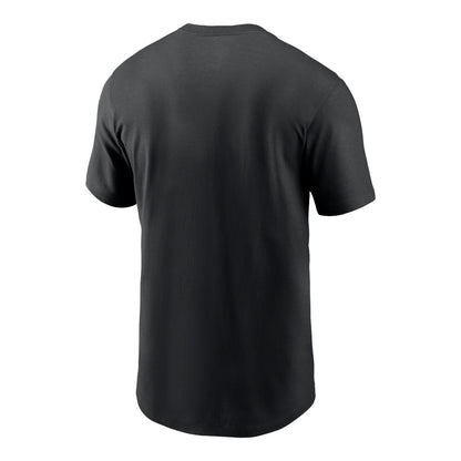 Ohio State Buckeyes Nike Football Logo Black Short Sleeve T-Shirt - Back View