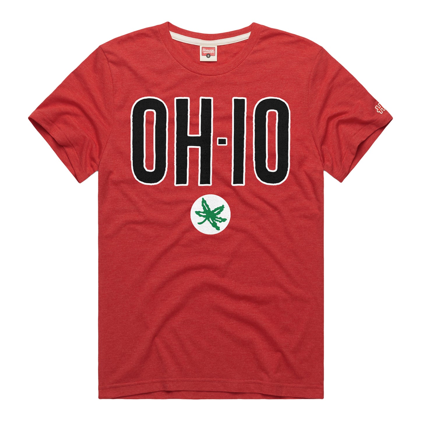 Ohio State Buckeyes OH-IO Scarlet T-Shirt - Front View