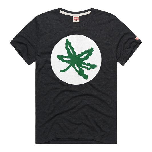 Ohio State Buckeyes Buckeye Leaf Black T-Shirt - Front View