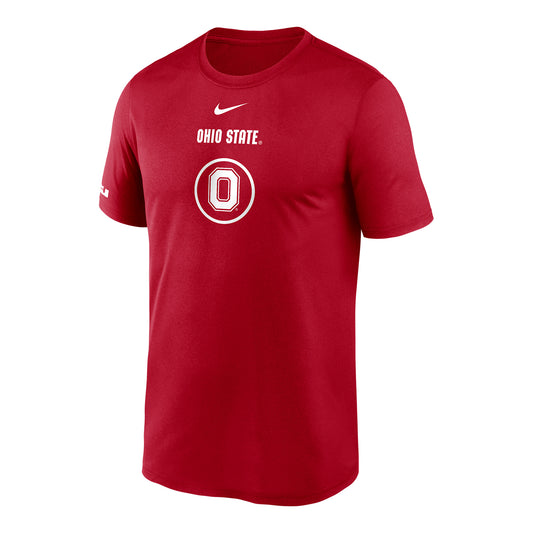 Ohio State Buckeyes Nike Practice Block O Scarlet T-Shirt - Front View