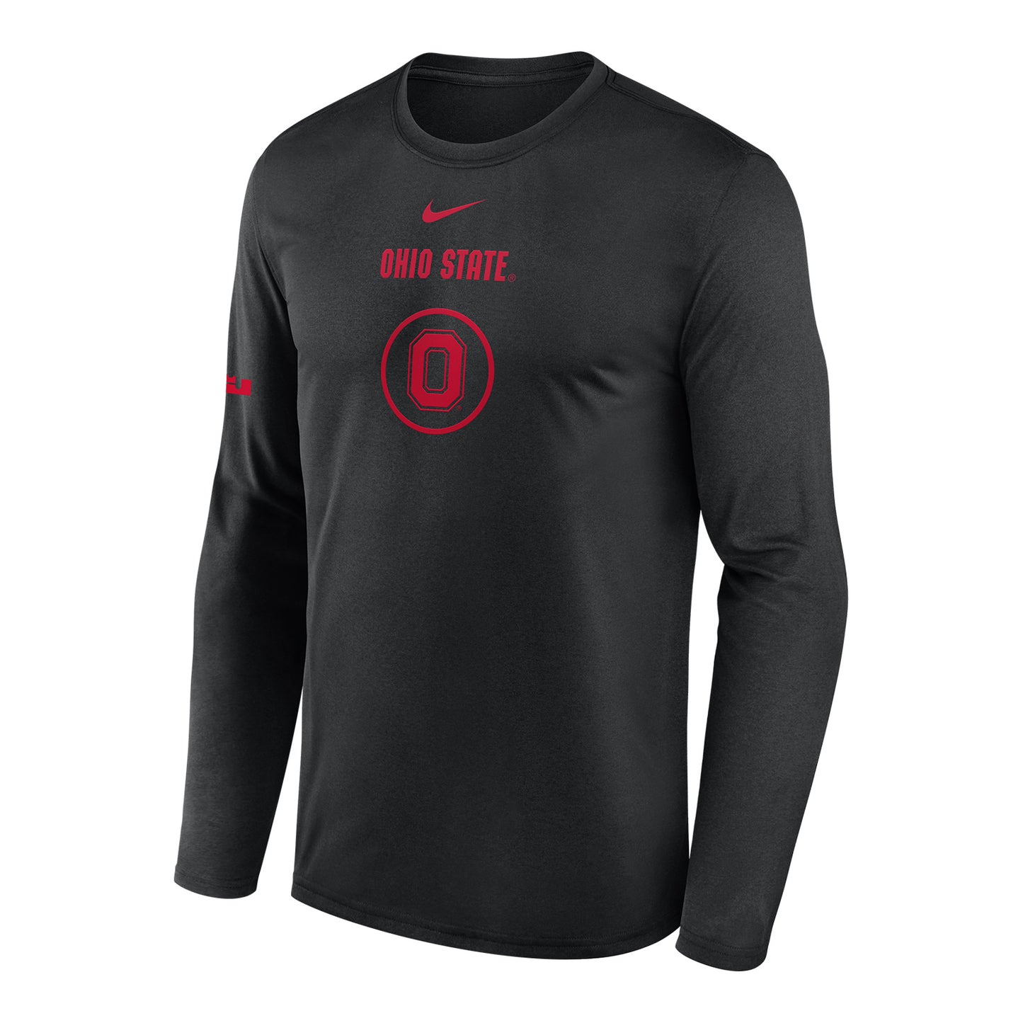 Ohio State Buckeyes Nike Practice Block O Long Sleeve Black T-Shirt - Front View