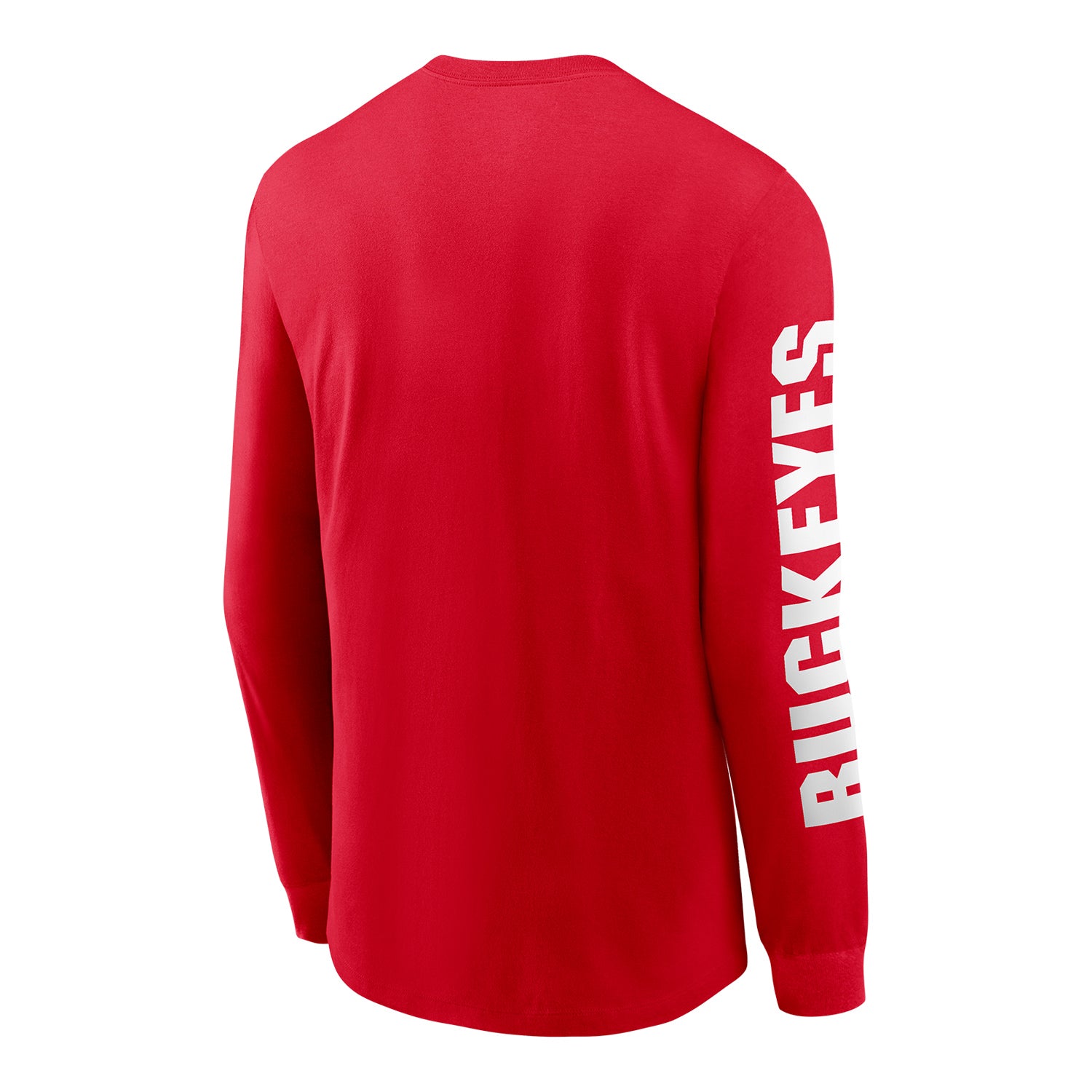 Ohio State Buckeyes Nike Basketball Long Sleeve Scarlet T-Shirt - Back View