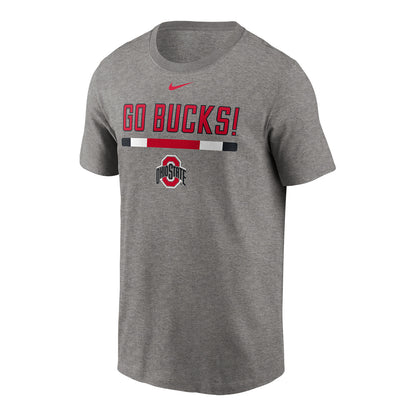 Ohio State Buckeyes Nike 'GO BUCKS' Gray T-Shirt - Front View