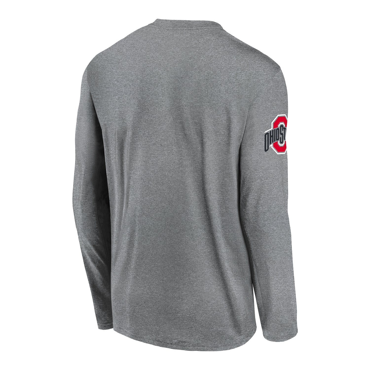 Ohio State Buckeyes Nike Wordmark Gray Long Sleeve T-Shirt - Back View