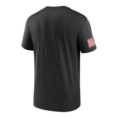 Ohio State Buckeyes Nike Military Short Sleeve Black T-Shirt - Back View