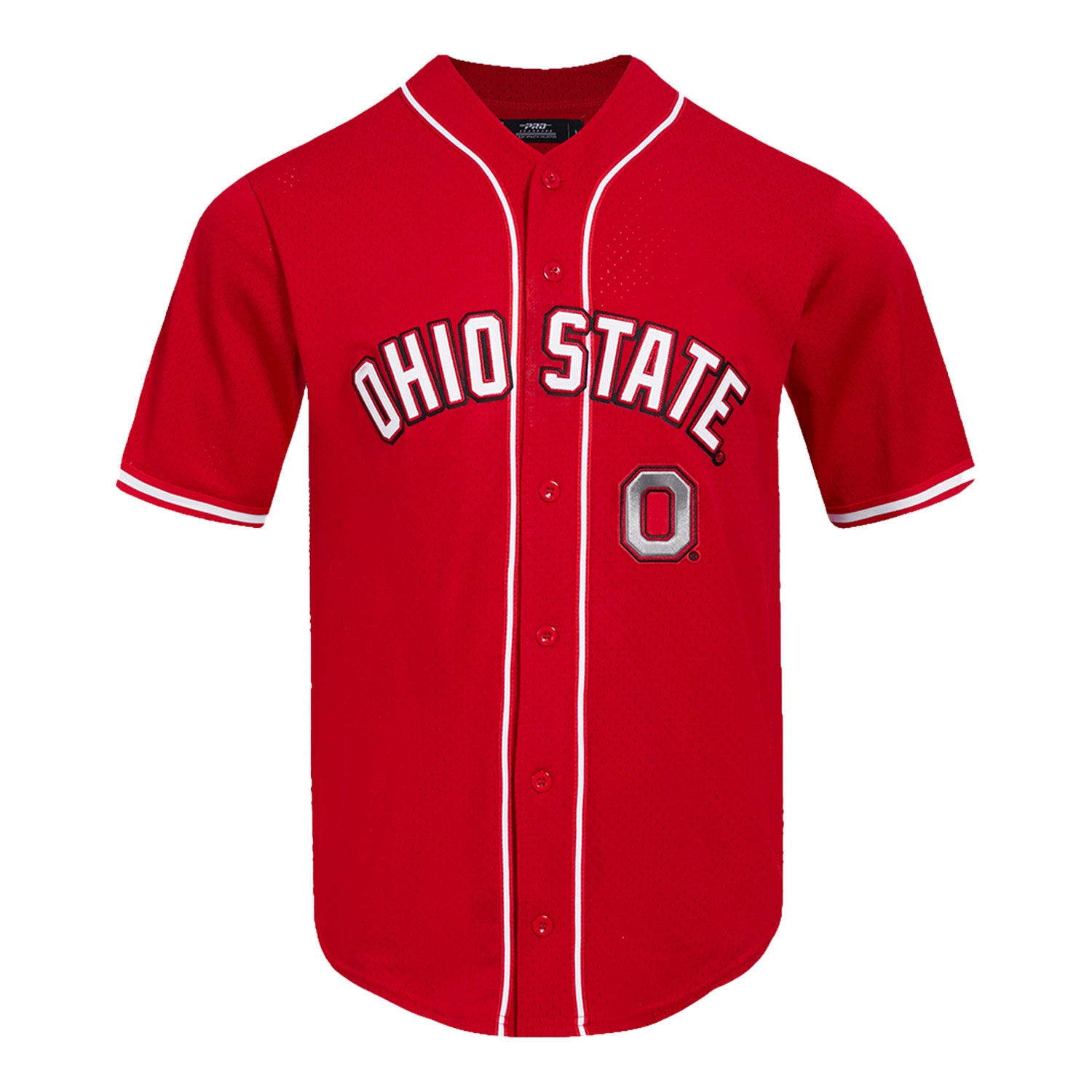 Ohio State Buckeyes Pro Standard Buttondown Baseball Jersey - Front View