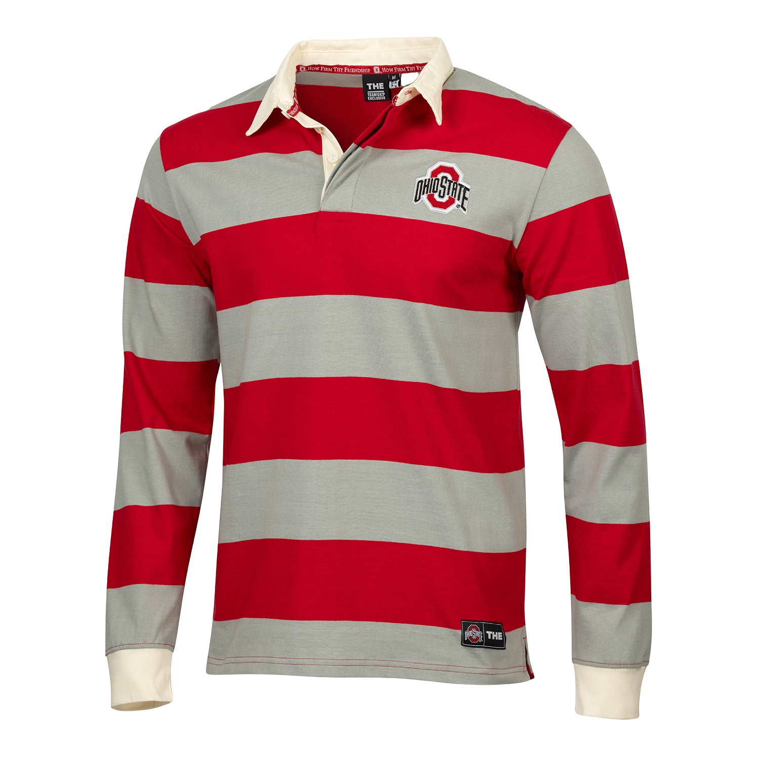 Ohio State Buckeyes Striped Rugby Shirt - Front View