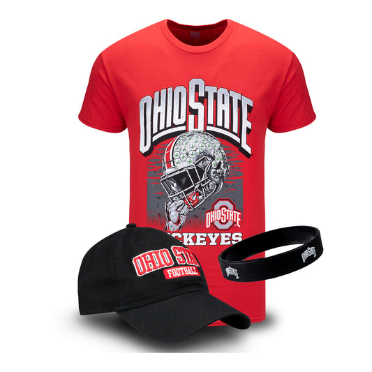 Ohio State Buckeyes Football Hat & Tee Bundle - Main View