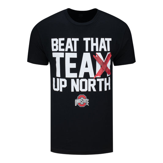 Ohio State Buckeyes 'Beat That Team Up North' Black T-Shirt - Front View