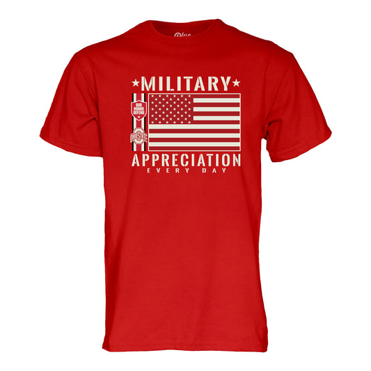 Ohio State Buckeyes Everyday Our Honor Defend Scarlet T-Shirt In Red - Front View