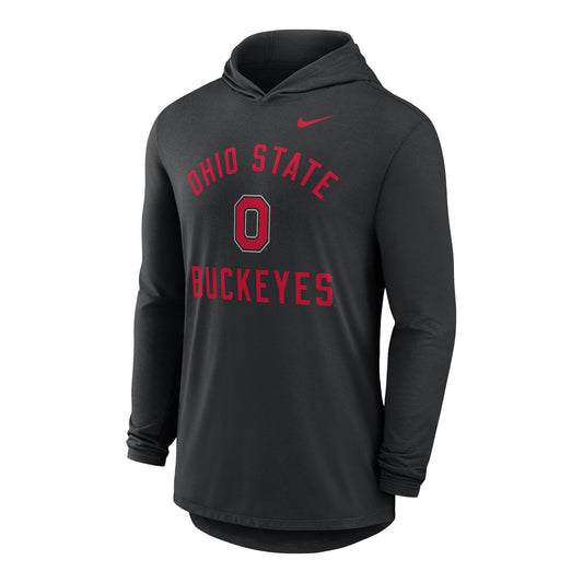 Ohio State Buckeyes Nike Classic Arch Hooded T-Shirt In Black - Front View