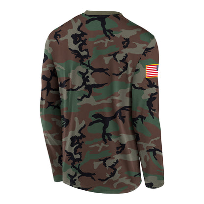 Ohio State Buckeyes Nike Our Honor Defend Camo Long Sleeve T-Shirt - Back View