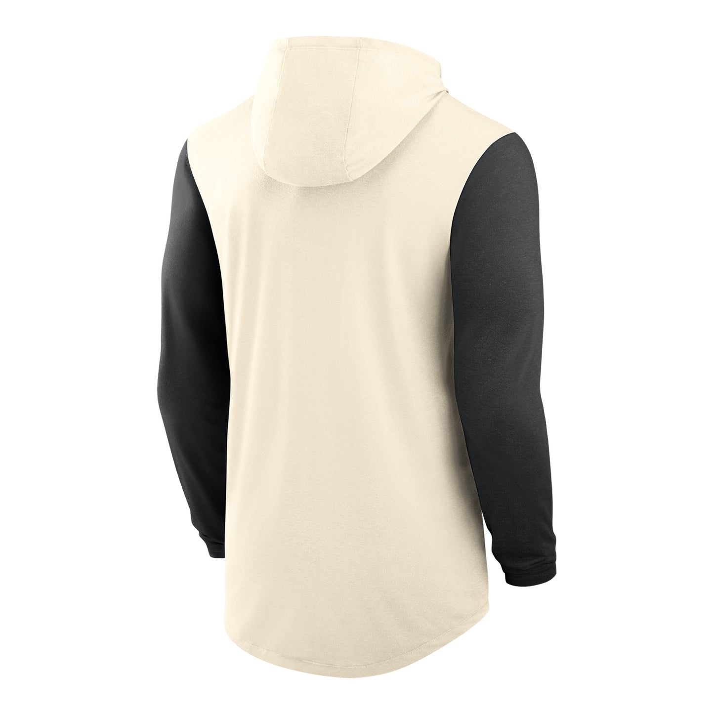 Ohio State Buckeyes Nike Legacy Colorblock Hooded T-Shirt In Cream - Back View