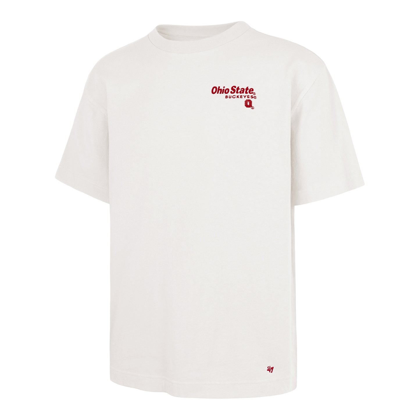 Ohio State Buckeyes 47 Brand Lateral Foundation T-Shirt In White - Front View