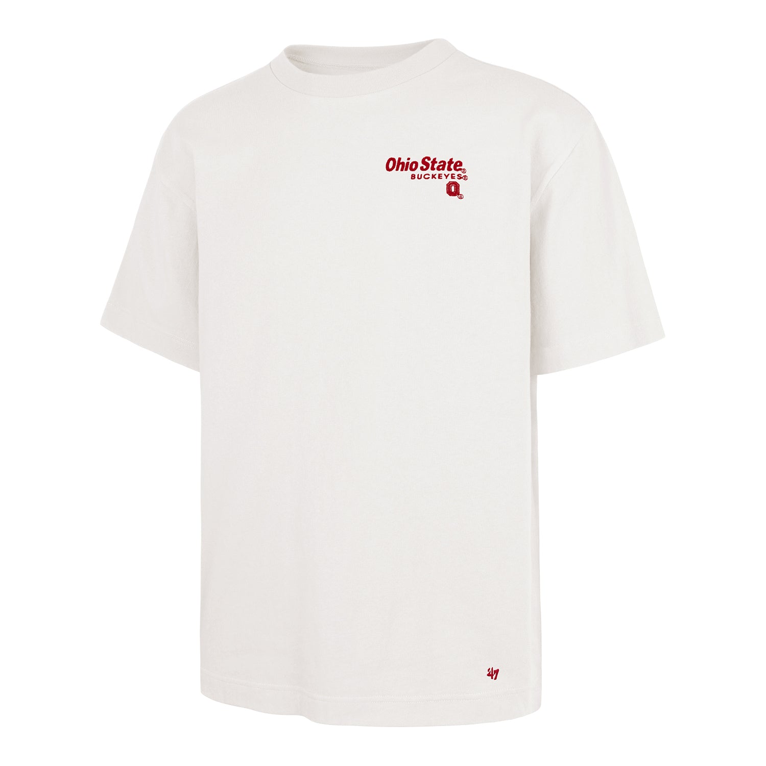 Ohio State Buckeyes 47 Brand Lateral Foundation T-Shirt In White - Front View