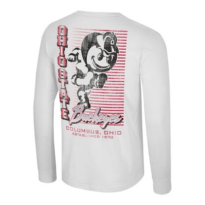 Ohio State Buckeyes Colosseum Running Brutus T-Shirt In White - Back View