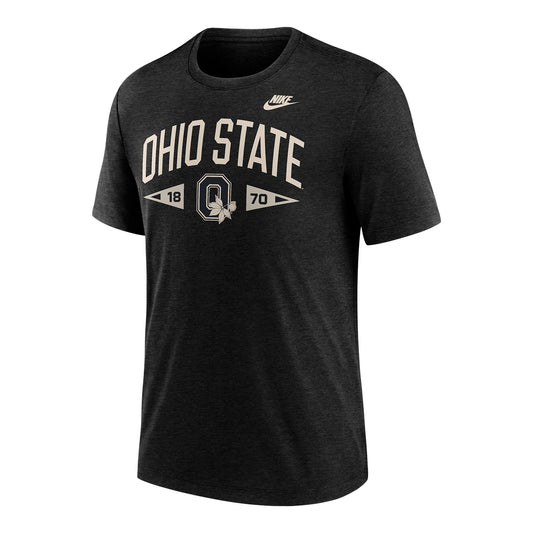 Ohio State Buckeyes Nike Banner Fashion T-Shirt In Black - Front View