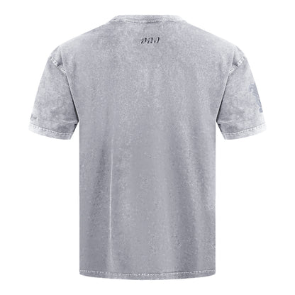 Ohio State Buckeyes Prostandard Washed Block O T-Shirt In Gray - Back View