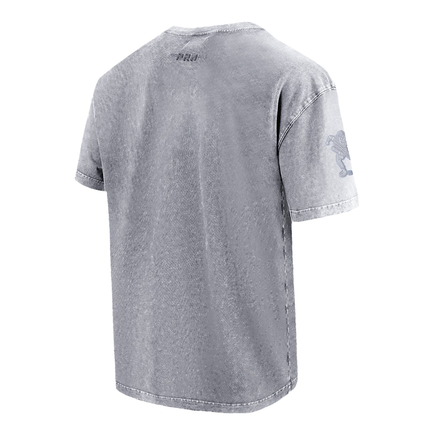 Ohio State Buckeyes Prostandard Washed Block O T-Shirt In Gray - Back Side View