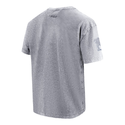 Ohio State Buckeyes Prostandard Washed Block O T-Shirt In Gray - Back Side View