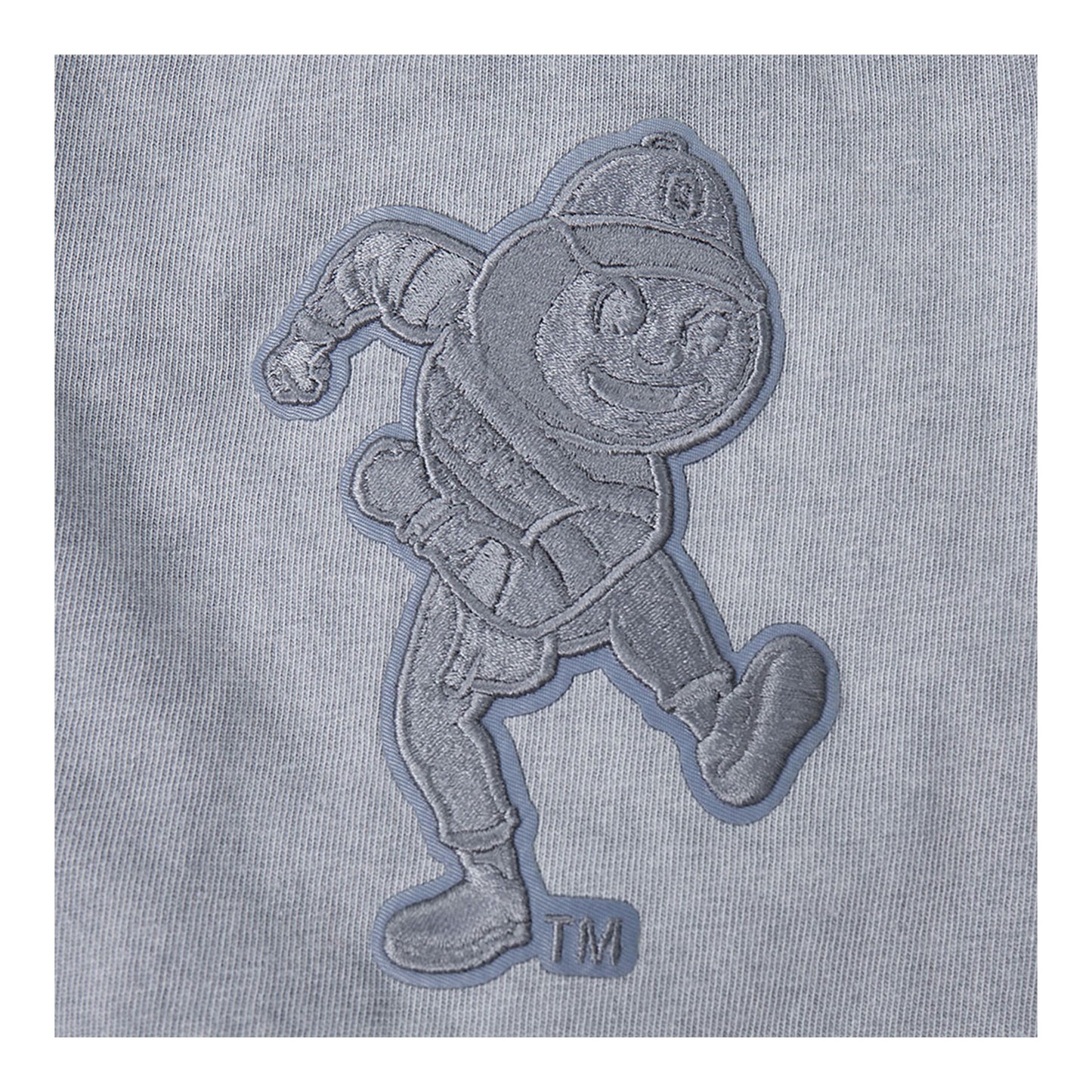 Ohio State Buckeyes Prostandard Washed Block O T-Shirt In Gray - Brutus Patch View