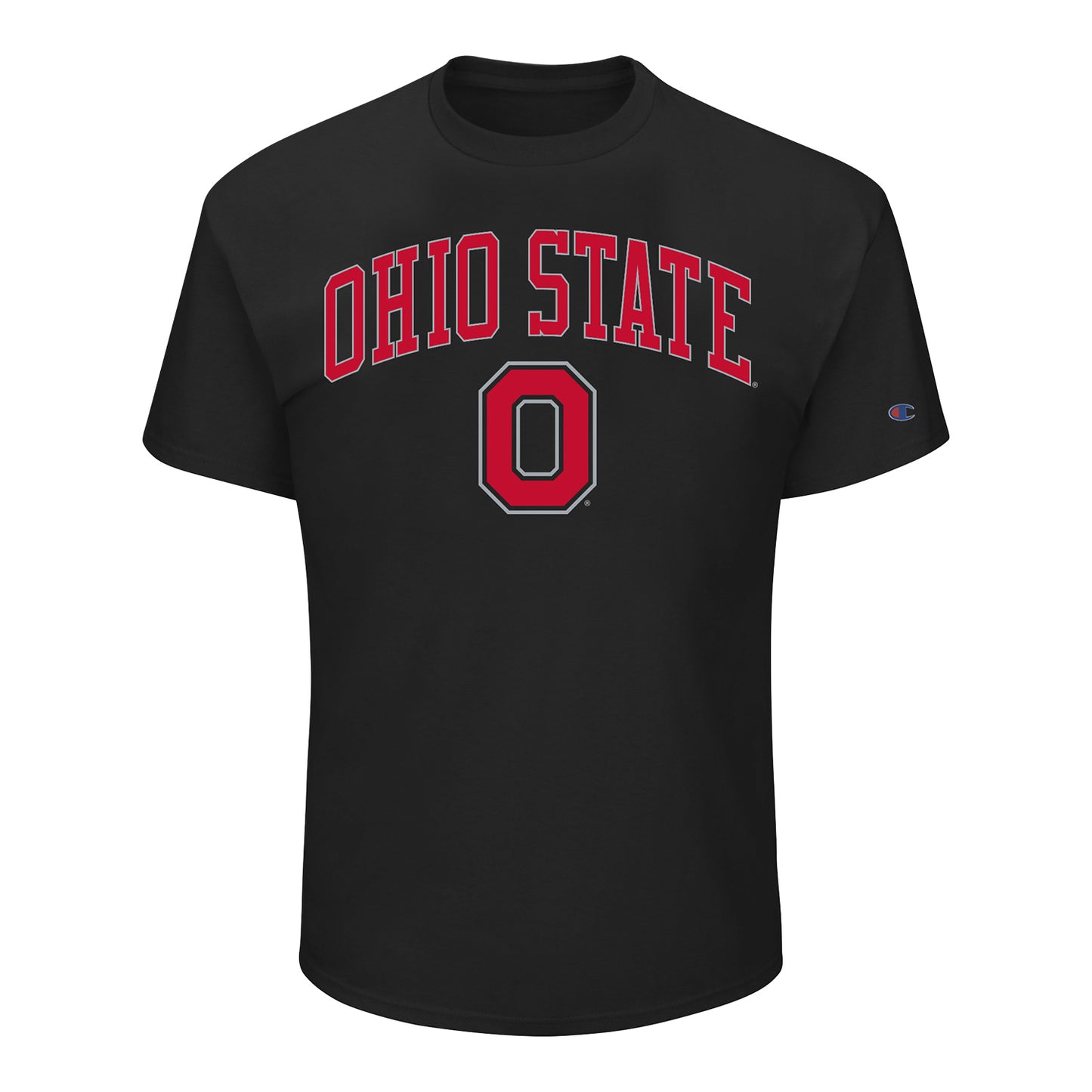 Ohio State Buckeyes Profile B&T Wordmark Athletic Logo T-Shirt In Black - Front View