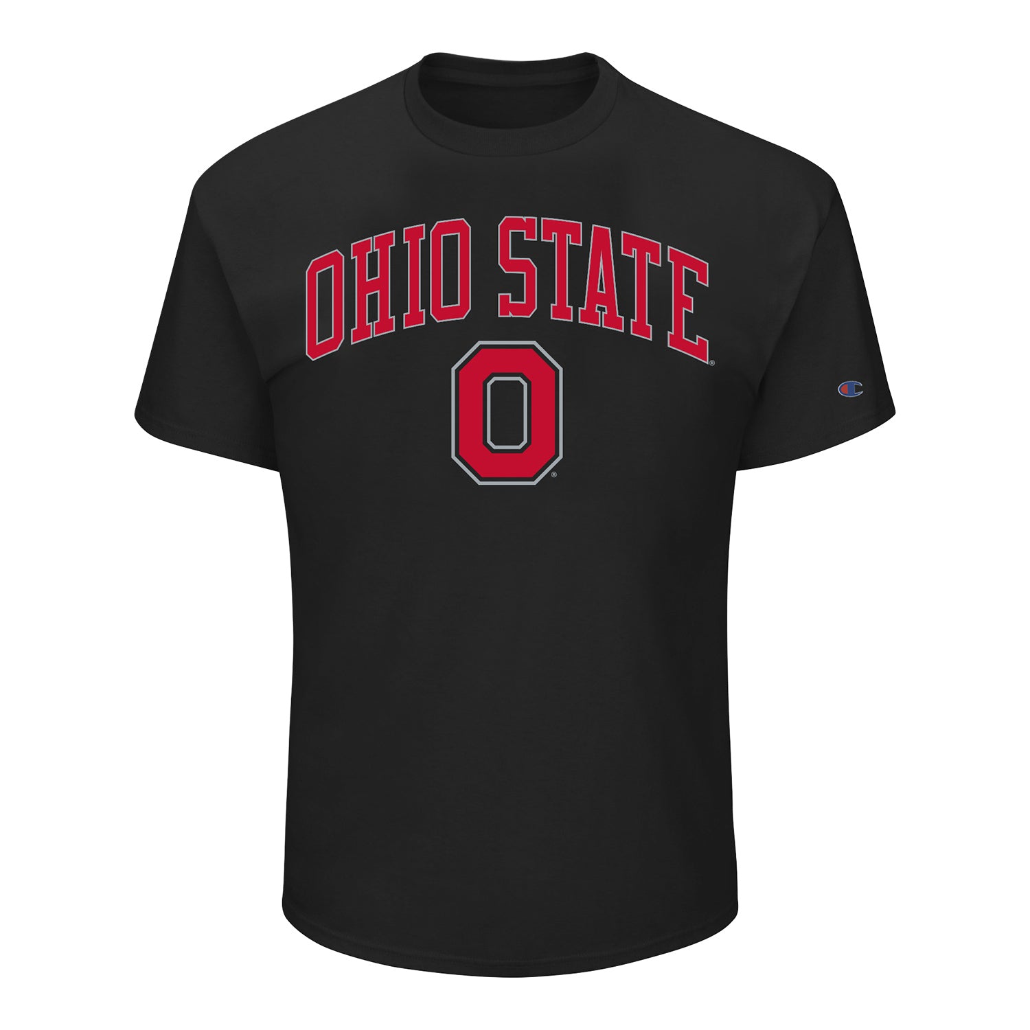 Ohio State Buckeyes Profile B&T Wordmark Athletic Logo T-Shirt In Black - Front View