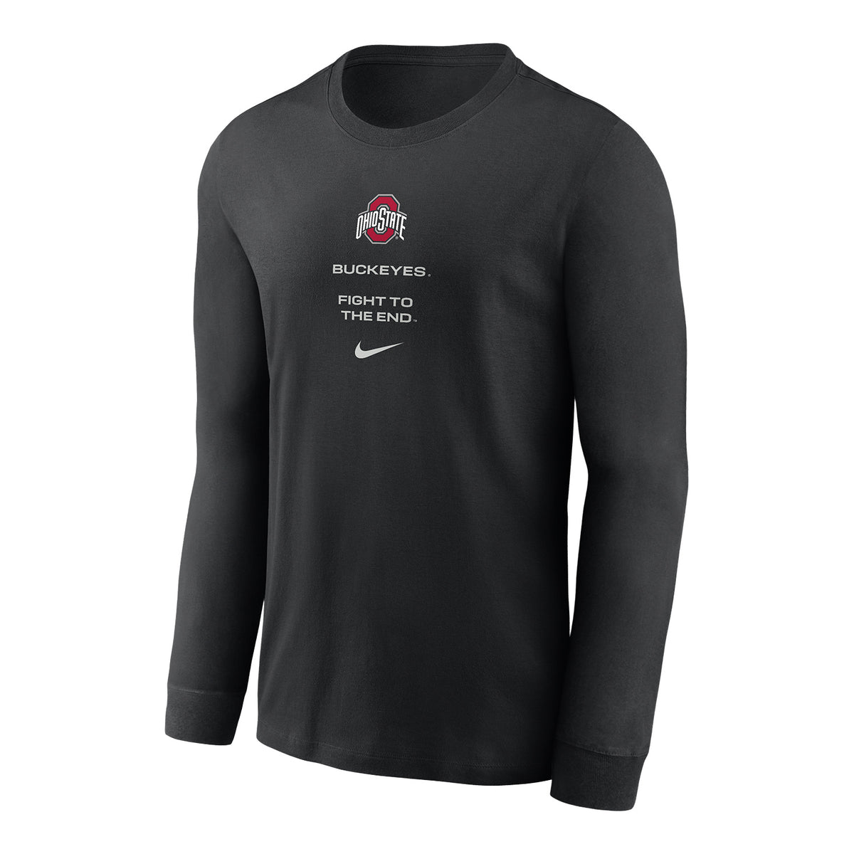 Ohio State Buckeyes Nike "Fight to the End" Long Sleeve T-Shirt - Front