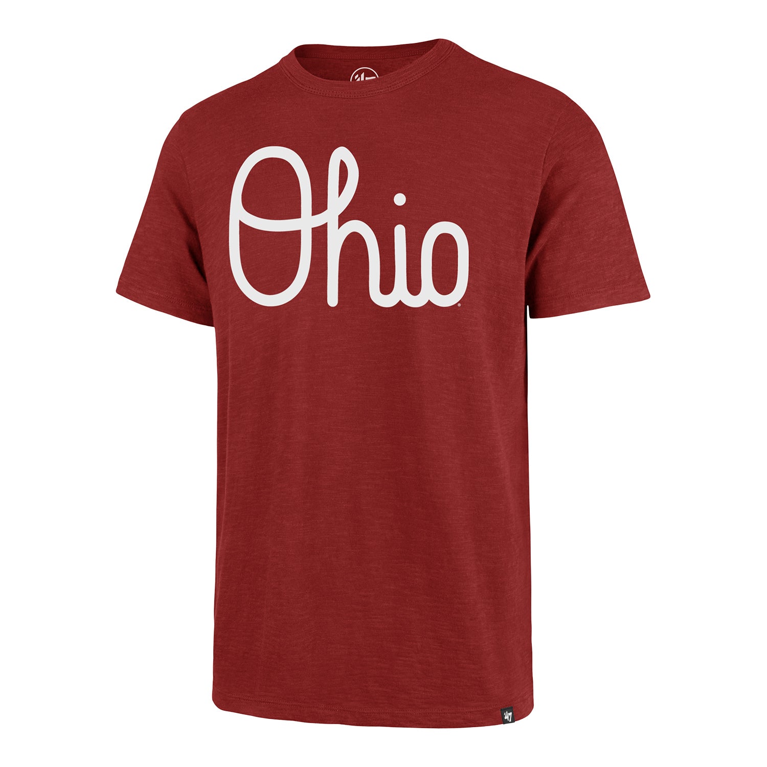 Ohio State Buckeyes 47 Brand Ohio Script T-Shirt In Scarlet - Front View