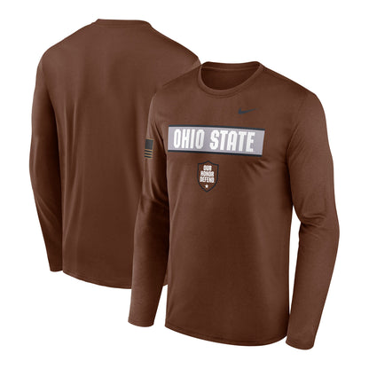 Ohio State Buckeyes Nike OHD Shield Dri-FIT L/S T-Shirt